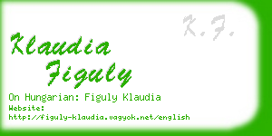klaudia figuly business card